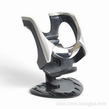Mobile Phone Holder Comes in Black and Silver Color, Made of Soft Material